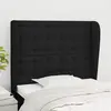 Image de Vidaxl Tête de lit avec oreilles 93x23x118/128 cm - Noir