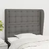 Image de vidaXL Tête de lit avec oreilles - Gris foncé