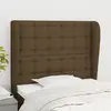 Image de vidaXL Tête de lit avec oreilles - Marron foncé