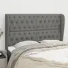 Image de vidaXL Tête de lit avec oreilles - Gris foncé