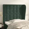 Image de vidaXL Tête de lit avec oreilles Velours Vert foncé