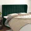 Image de vidaXL Tête de lit avec oreilles 3118447 - Velours vert foncé
