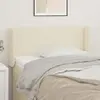 Image de vidaXL Tête de lit à oreilles - Similicuir - Crème