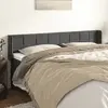 Image de vidaXL Headboard with Wings - Dark Gray 183x16x78/88 cm Velvet