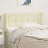Image de vidaXL Tête de lit avec oreilles Crème