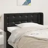 Image de VIDAXL Tête de lit avec oreilles - Noir - Similicuir