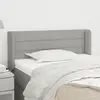Image de vidaXL Tête de lit avec oreilles - Gris clair tissu