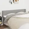 Image de vidaXL Tête de lit avec oreilles - Gris clair - 163x16x78/88 cm