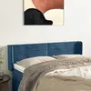 Image de vidaXL Tête de lit avec oreilles - Bleu foncé velours