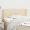 Image de vidaXL Tête de lit avec oreilles - Crème - Tissu