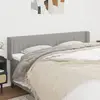 Image de vidaXL Tête de lit avec oreilles - Gris clair 203 cm