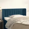 Image de vidaXL tête de lit avec oreilles Bleu foncé 103x16x78/88 cm Velours