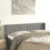 Image de vidaXL tête de lit avec oreilles gris clair 147x16x78/88 cm velours
