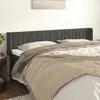 Image de Vidaxl Tête de lit avec oreilles - Gris foncé 163x16x78/88 cm