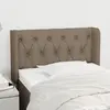 Image de vidaXL Tête de lit avec oreilles - Taupe
