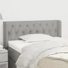 Image de vidaXL Tête de lit avec oreilles Gris clair
