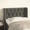 Image de vidaXL Tête de lit avec oreilles - Gris foncé 83x16x78/88 cm