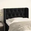 Image de vidaXL Tête de lit avec oreilles - Noir