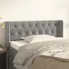 Image de vidaXL Tête de lit avec oreilles Gris clair