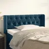 Image de VidaXL Tête de lit avec oreilles Bleu foncé