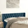 Image de vidaXL Tête de lit avec oreilles - Bleu foncé