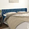 Image de vidaXL Tête de lit avec oreilles - Bleu foncé