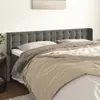Image de vidaXL Tête de lit avec oreilles - Gris foncé