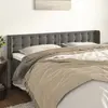 Image de vidaXL Tête de lit avec oreilles - Gris foncé