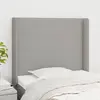 Image de vidaXL Tête de lit avec oreilles - Gris clair