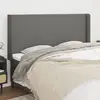 Image de vidaXL Tête de lit avec oreilles - Gris foncé