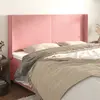 Image de vidaXL Tête de lit avec oreilles Rose 203x16x118/128 cm