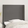 Image de vidaXL Tête de lit avec oreilles - Gris