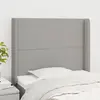 Image de vidaXL Tête de lit avec oreilles - Gris clair