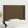 Image de vidaXL Tête de lit avec oreilles 103x16x118/128 cm - Marron foncé