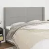 Image de Vidaxl Tête de lit avec oreilles 183x16x118/128 cm - Gris clair
