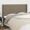 Image de vidaXL - Tête de lit avec oreilles Taupe 183x16x118/128 cm Tissu