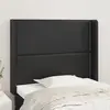 Image de vidaXL Tête de lit avec oreilles Noir