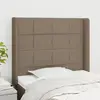 Image de vidaXL Tête de lit avec oreilles - Taupe 83x16x118/128 cm