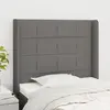 Image de vidaxl Tête de lit avec oreilles - Gris foncé