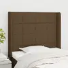 Image de vidaXL Tête de lit avec oreilles - Marron foncé