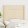 Image de vidaXL Tête de lit avec oreilles - Crème