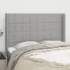 Image de vidaXL Tête de lit avec oreilles - Gris clair