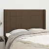 Image de VidaXL Tête de lit avec oreilles 147x16x118/128 cm - Marron foncé