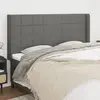 Image de VIDAXL - Tête de lit avec oreilles 183x16x118/128 cm Gris foncé