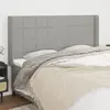 Image de vidaXL Tête de lit avec oreilles - Gris clair 203 cm