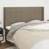 Image de vidaXL Tête de lit Taupe - 203x16x118/128 cm