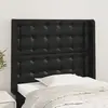 Image de VIDAXL Tête de lit avec oreilles - Noir