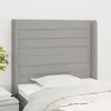 Image de vidaXL Tête de lit avec Oreilles - Gris clair