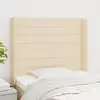 Image de vidaXL Tête de lit avec oreilles - Crème