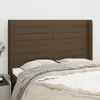 Image de vidaXL Tête de lit avec oreilles - Marron foncé